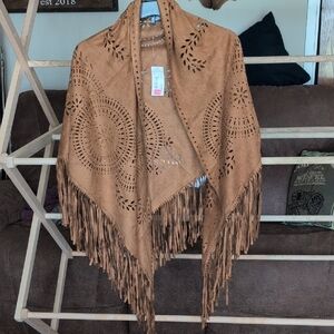 Mixit Brown Fringe Cardigan